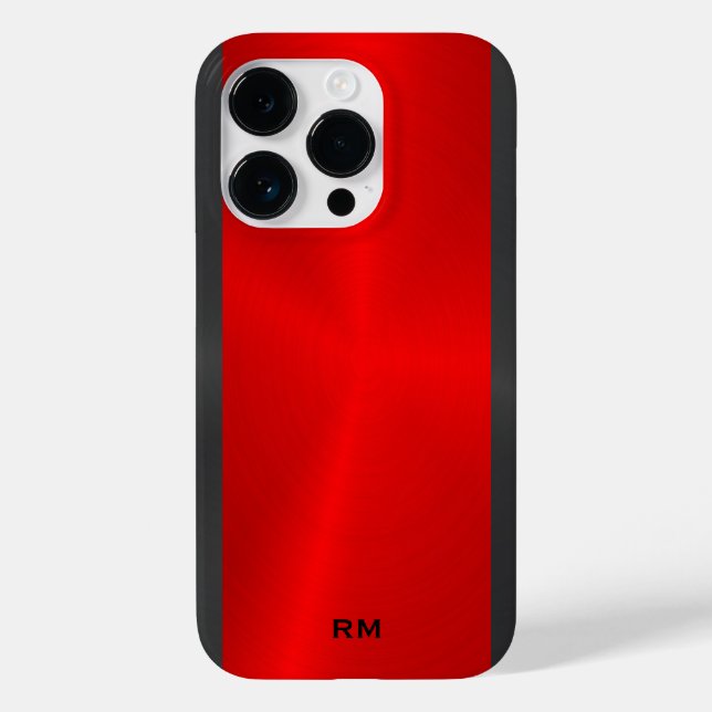 Coques Case-Mate iPhone Design géométrique rouge et noir (Verso)