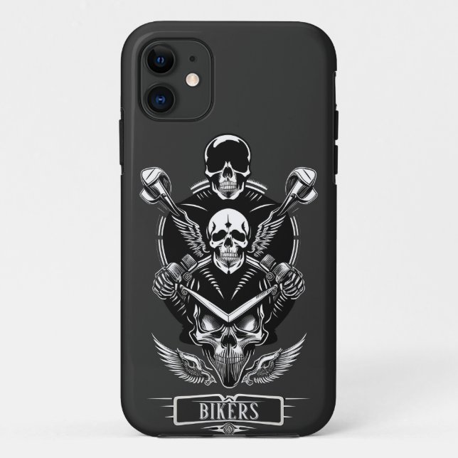 Coques Case-Mate iPhone Design gothique du crâne (Dos)