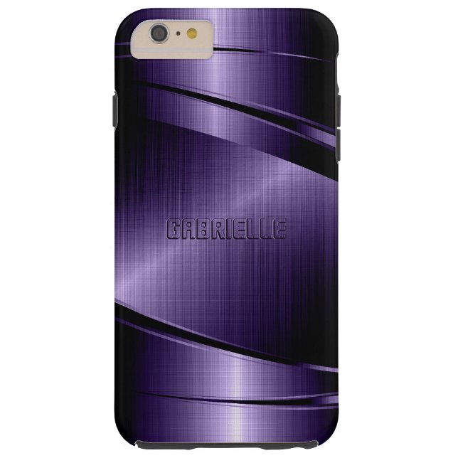 Coques Case-Mate iPhone Design métallique brillant violet (Dos)