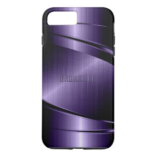 Coque iPhone 7 Plus Design métallique brillant violet