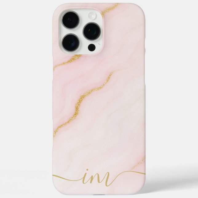Coques Case-Mate iPhone Design moderne en marbre Abstrait avec initiales e (Verso)