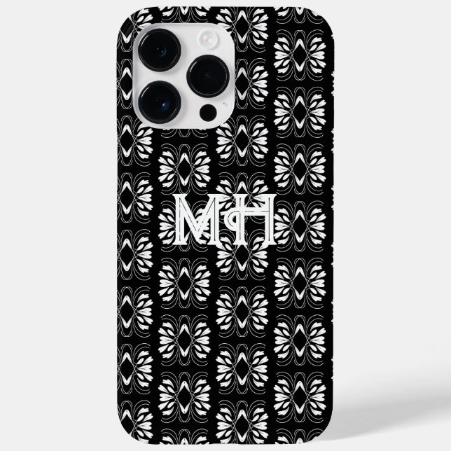 Coques Case-Mate iPhone Design moderne scandinave noir et blanc (Verso)