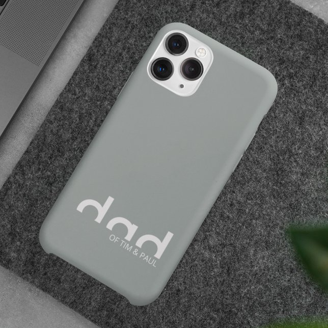 Coques Case-Mate iPhone Design moderne simple père avec enfants Noms enfan (Créateur téléchargé)
