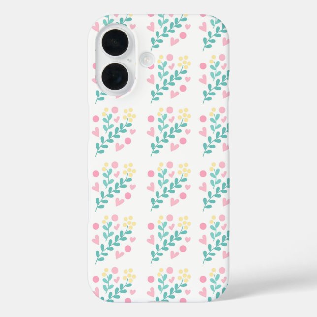 Coques Case-Mate iPhone Design motif de fleurs mignonnes (Verso)