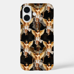 Coque Pour iPhone 16 Design Motif des Anges d'or céleste