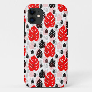 Case-Mate iPhone Case Design Motif d'illustration de feuille noire rouge