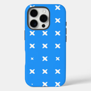 Coques iPhone 16 Pro Design motif en bleu et blanc