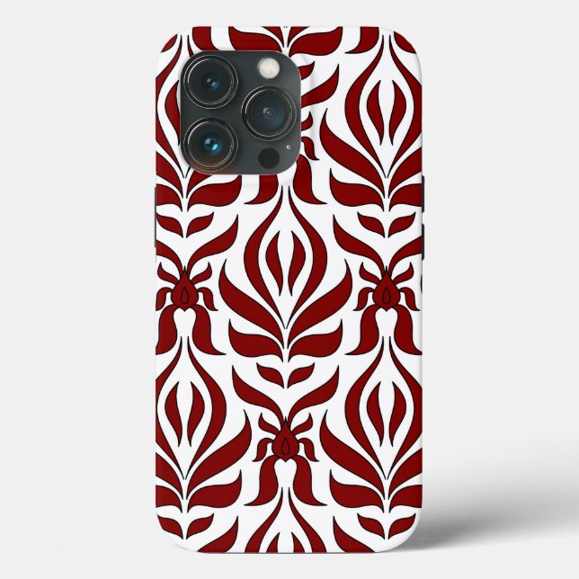Coques Case-Mate iPhone Design Motif rouge et blanc sans faille (Verso)