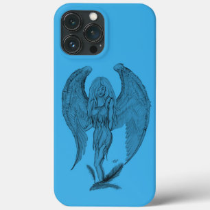Etui iPhone 13 Pro Max Design noir et bleu Angel