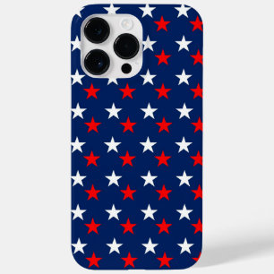 Coque Pour Pour iPhone 14 Pro Max Design Patriotique rouge blanc et bleu étoiles