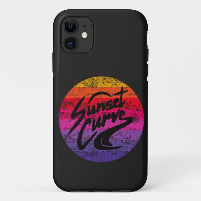 Coques Case-Mate iPhone Design rétro Sunset Curve (Dos)