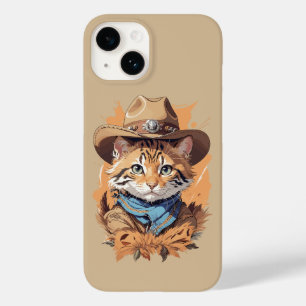 Coque Pour iPhone 14 Design vintage Cowboy Kitten