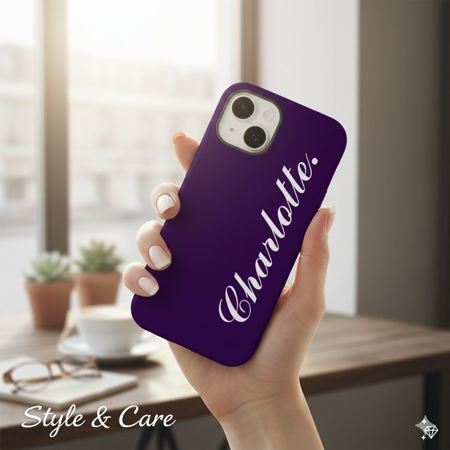 Coques Case-Mate iPhone Design Your Own Name on This Dark Purple (Design Your Own Name on This Dark Purple Case-Mate iPhone Case)