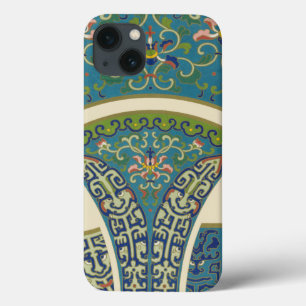 Coques Pour iPhone Designs orientaux bleus avec facettes souriantes