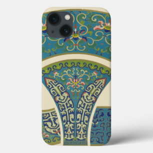 iPhone 13 Coque Designs orientaux bleus avec facettes souriantes