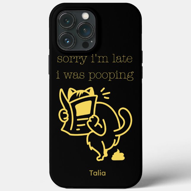 Coques Case-Mate iPhone Désopilant Désolé d'être en retard Je faisais caca (Verso)