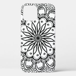 Case-Mate iPhone Case Dessin à main de mandala de fleurs