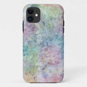 Coque iPhone 11 dessin abstrait de carte blanche d'aquarelle