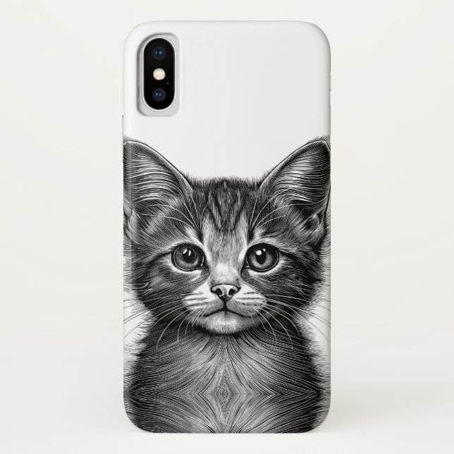 Coques Case-Mate iPhone Dessin adorable de Young Cat (Dos)