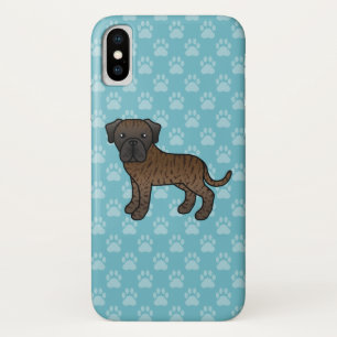 Coque Case-Mate Pour iPhone Dessin animé de chien Mastiff anglais bringé