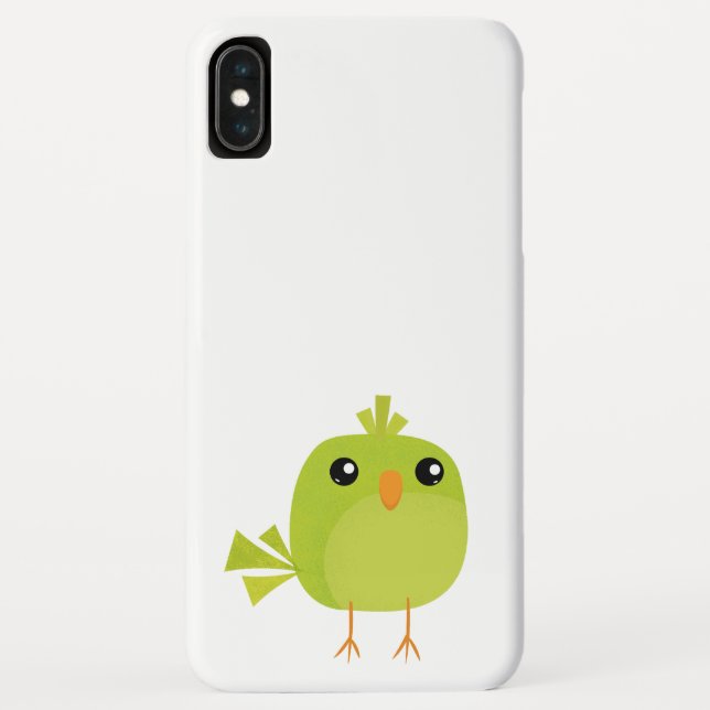 Coques Case-Mate iPhone Dessin animé d'oiseau vert   (Dos)