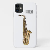 dessin animé saxophone