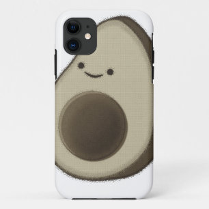Coque iPhone 11 Dessin Avocado de style vintage
