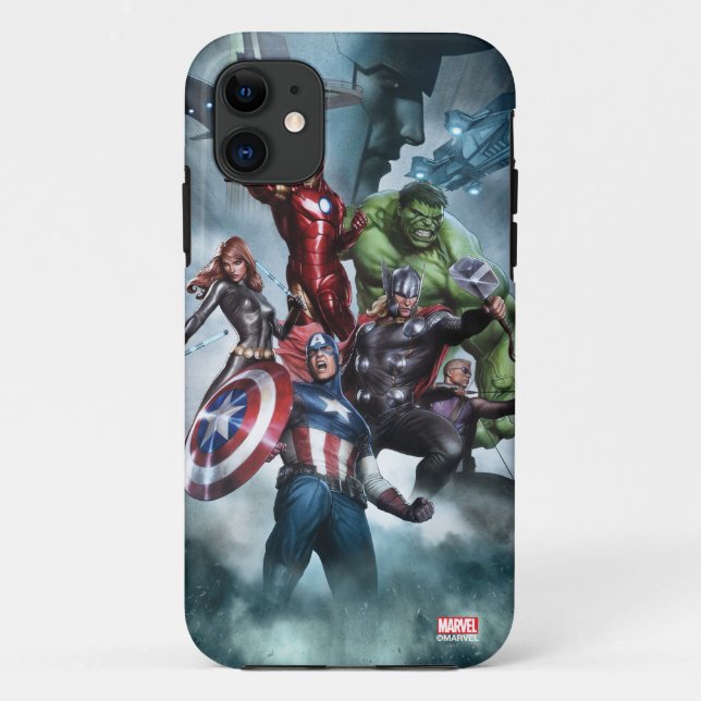 Coques Case-Mate iPhone Dessin d'Avengers contre Loki (Dos)