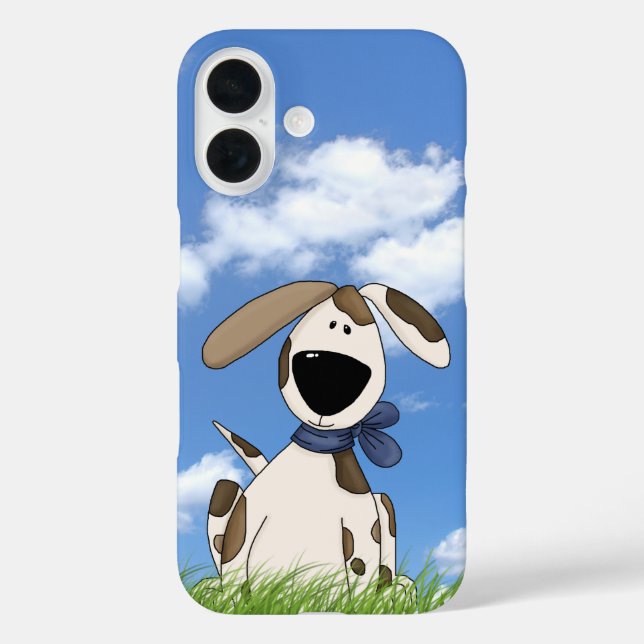 Coques Case-Mate iPhone dessin de chien mignon dans l'herbe (Verso)