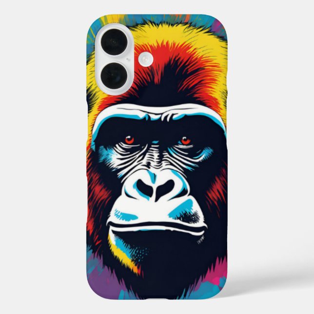 Coques Case-Mate iPhone Dessin de dessin de peinture Gorilla Pop (Verso)