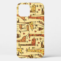Dessin De Giraffe, Amusant Design Sans Fil.