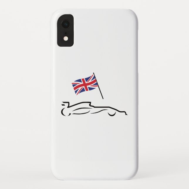 Coques Case-Mate iPhone Dessin de la ligne de voiture de course avec drape (Dos)