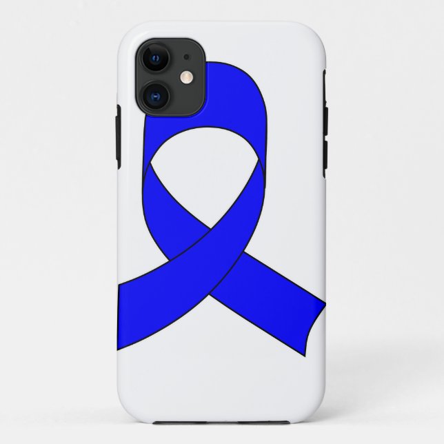 Coques Case-Mate iPhone Dessin de ruban bleu (Dos)