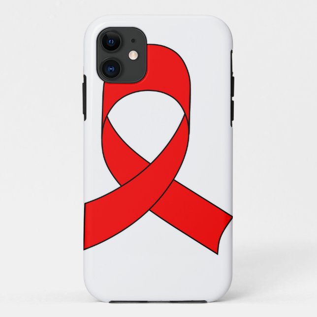 Coques Case-Mate iPhone Dessin de ruban rouge (Dos)