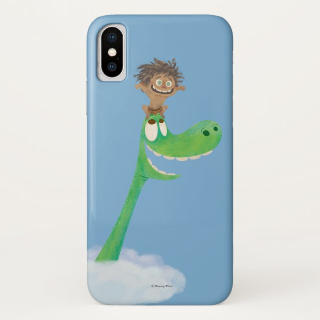 Coques Case-Mate iPhone Dessin de Spot et Arlo dans les nuages (Dos)