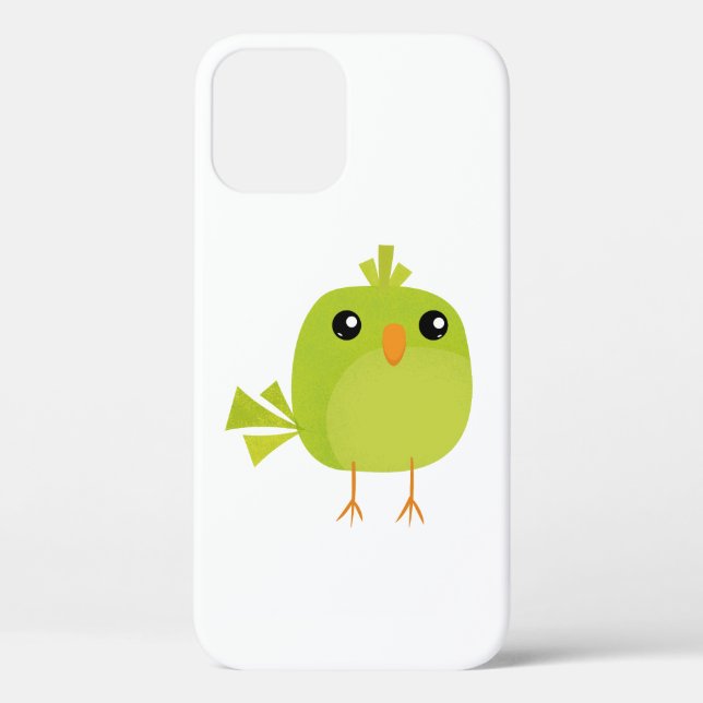 Coques Case-Mate iPhone Dessin d'oiseau vert (Verso)