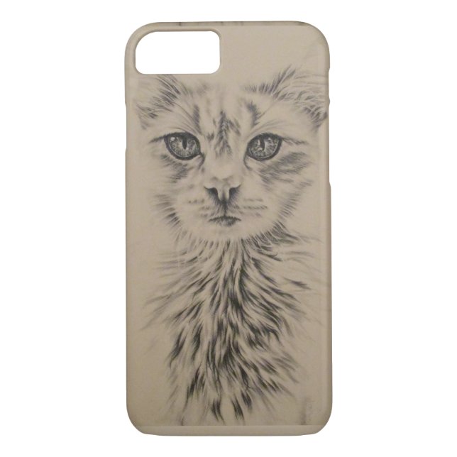 Coques Case-Mate iPhone Dessin du chat blanc sur le cas de téléphone (Dos)