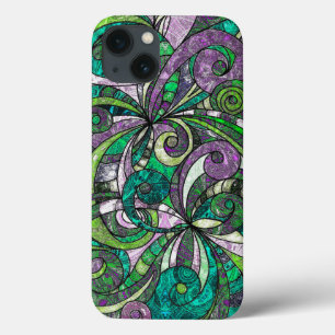 iPhone 13 Case dessin dur de cas de l'iPhone 6 floral