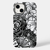 Dessin Floral Zen Noir Et Blanc