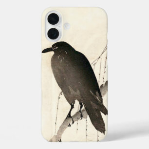 Coques iPhone 16 Plus Dessin japonais d'un corbeau