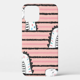 Case-Mate iPhone Case Dessin mignon Dinosaures vintage motif sans joint.