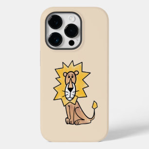 Coque Pour iPhone 14 Pro dessin mignon lion enfants retro safari jungle ani