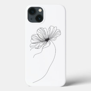 Case-Mate iPhone Case Dessin minimaliste en ligne de fleurs