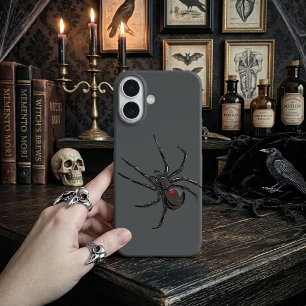 Coque Pour iPhone 16 Dessin Original Araignée Veuve Noire Art