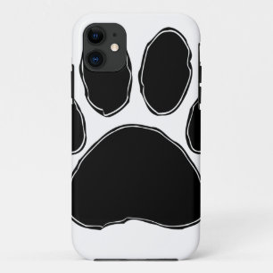 Coque Case-Mate Pour iPhone Dessin Paw Chien En Noir