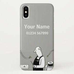 Coque iPhone X Dessin sur le thème de l'électricien