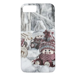 Case-Mate iPhone Case Dessin vintage de Gnomes dans la neige