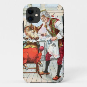 Coque iPhone 11 Dessin vintage : Rasage de coiffeur un porc