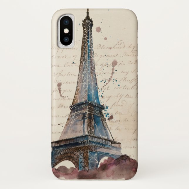 Coques Case-Mate iPhone Destinations | Lettres De La Tour Eiffel (Dos)