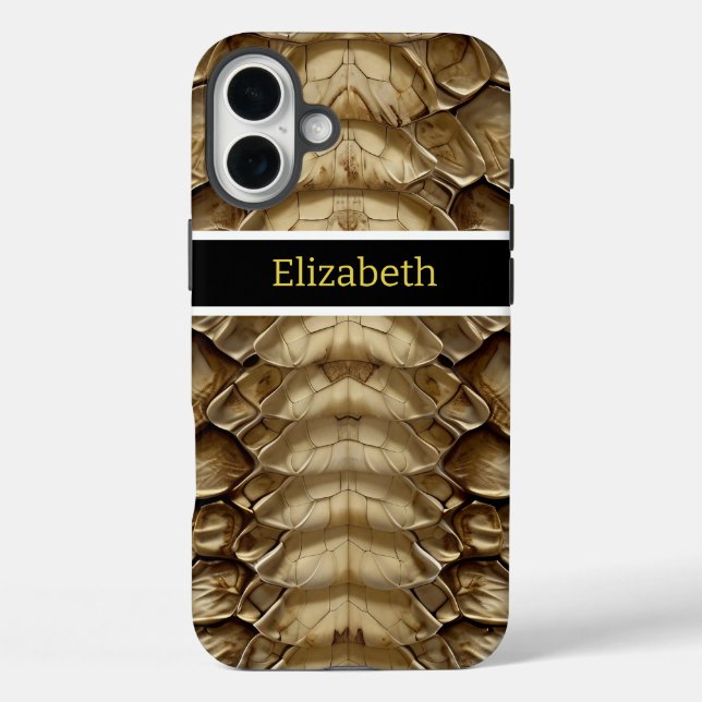 Coques Case-Mate iPhone Détail du motif de peau de serpent (Verso)